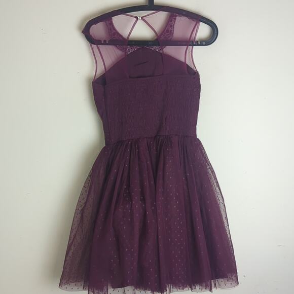 Embellished Mesh Top Full Prom Skater Dress Women's Size 8 - Picture 3 of 9